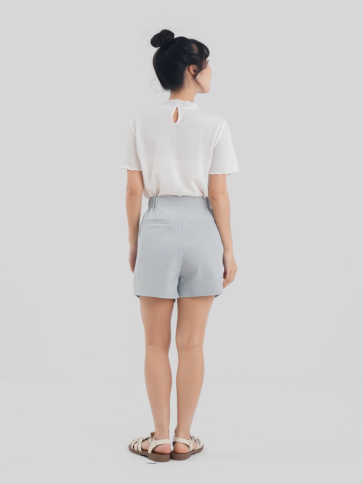 Seersucker Short Sleeve Top