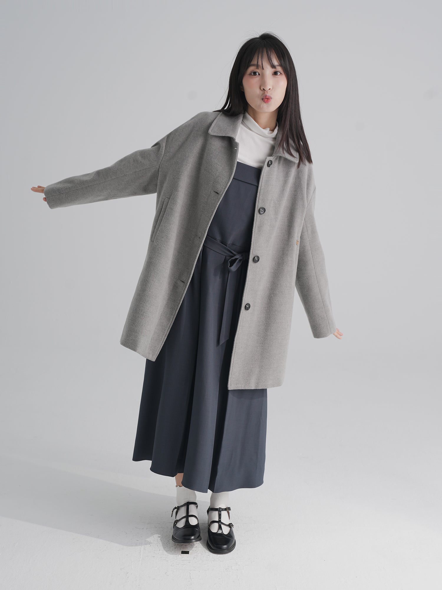 Remy Cute Collared Button Coat*