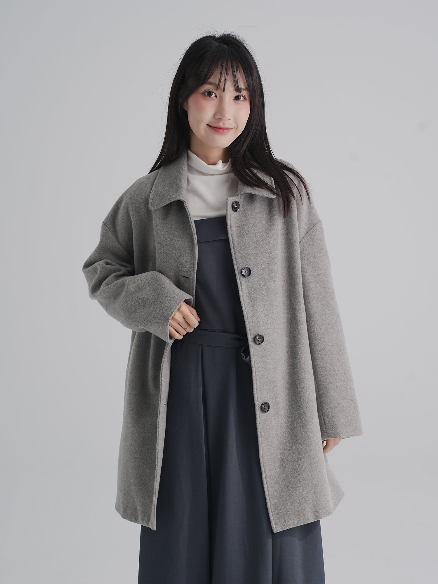 Remy Cute Collared Button Coat*