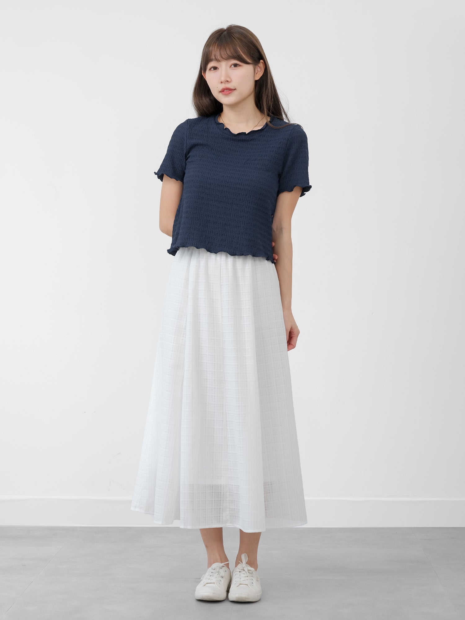 Eve Soft Wrinkle Ruffle Tee*
