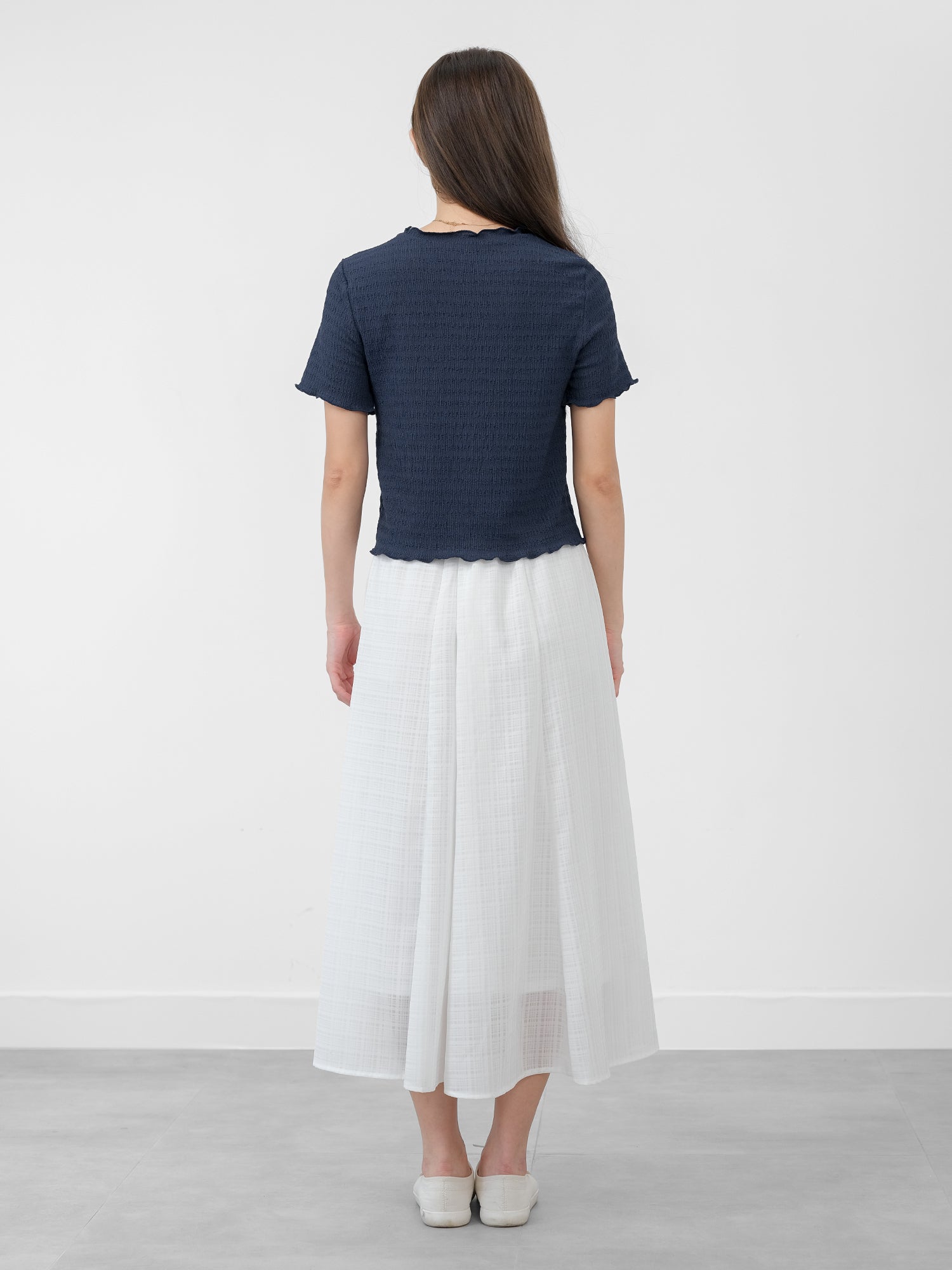 Eve Soft Wrinkle Ruffle Tee*