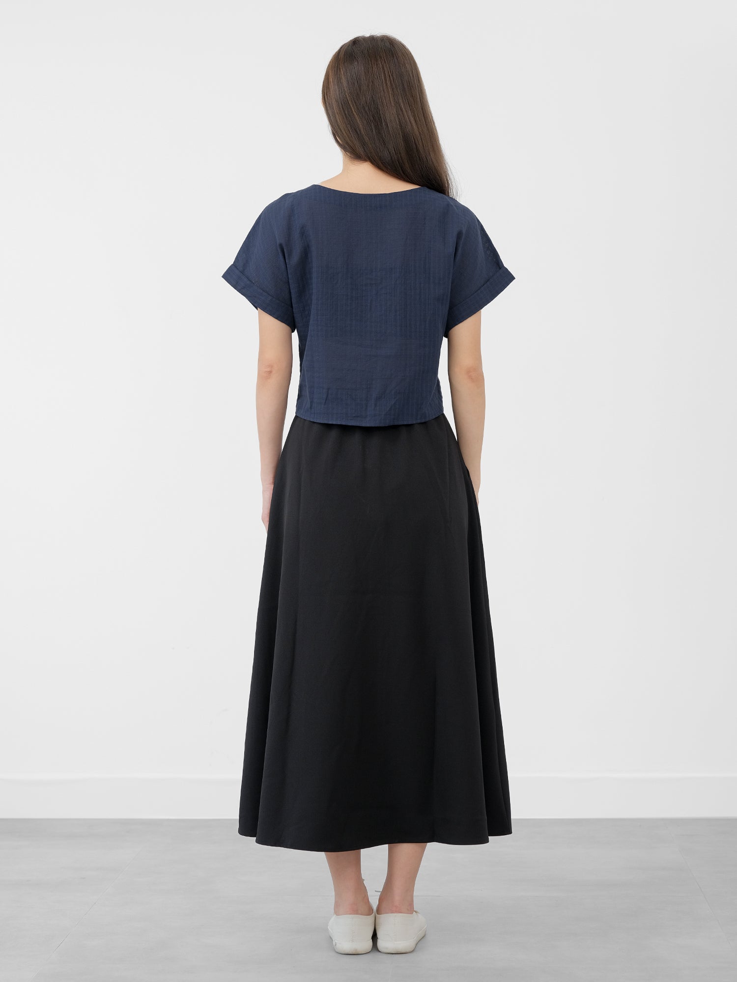 Adina Cuffed Lace Up Top