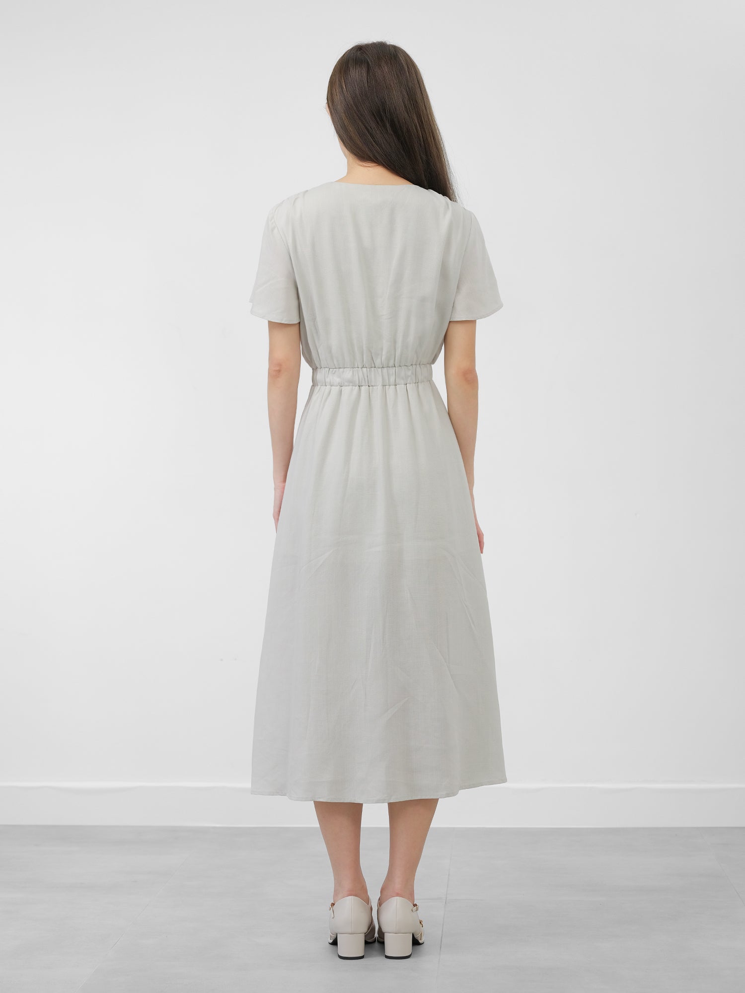 Candace Wrap Neck Midi Dress