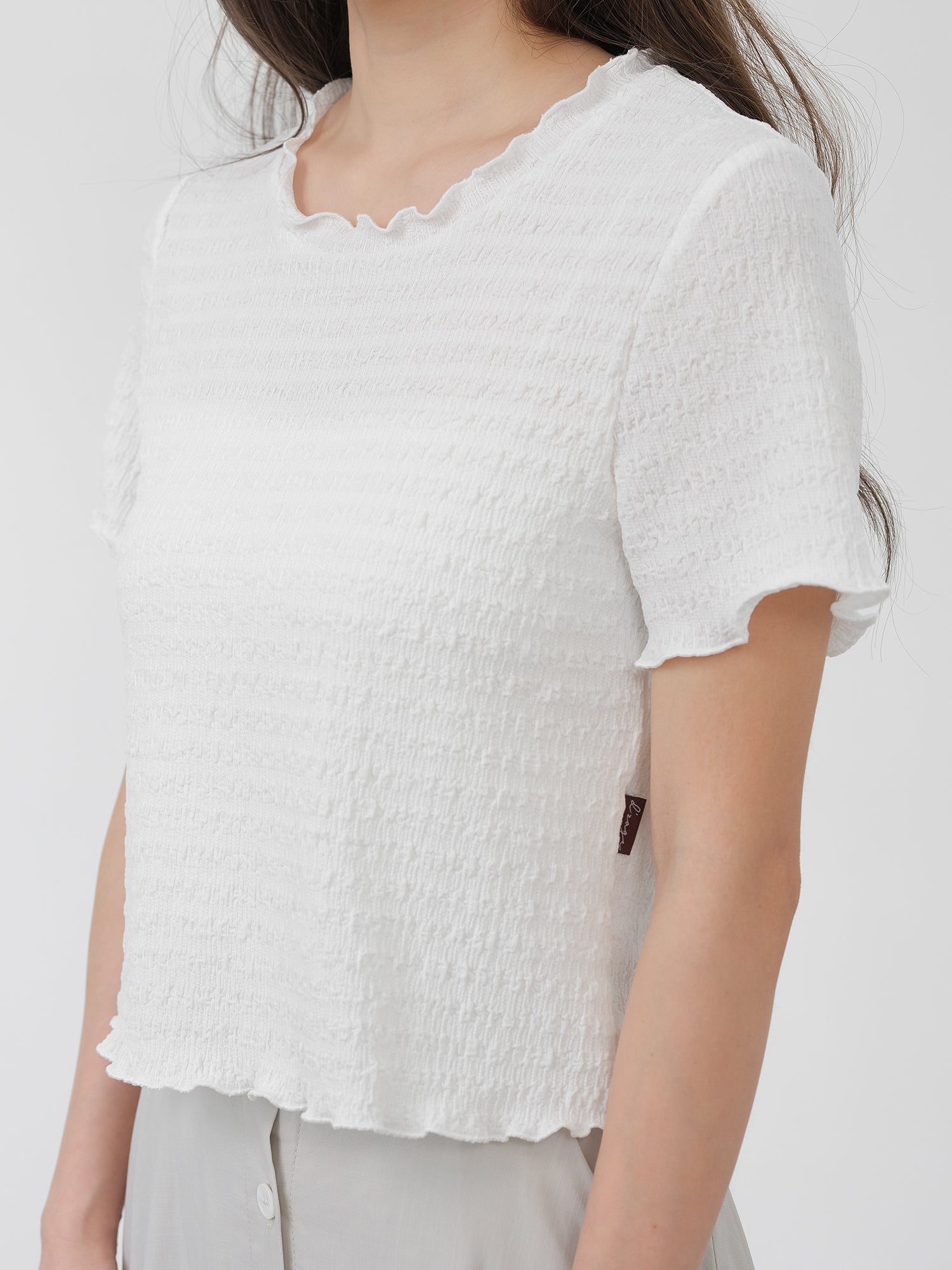 Eve Soft Wrinkle Ruffle Tee