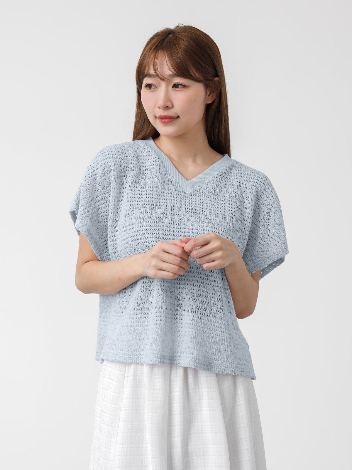 Nola V-neck Crochet Top