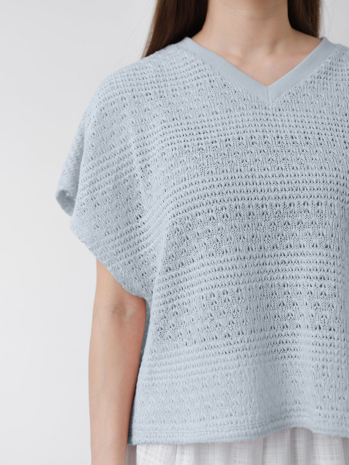Nola V-neck Crochet Top