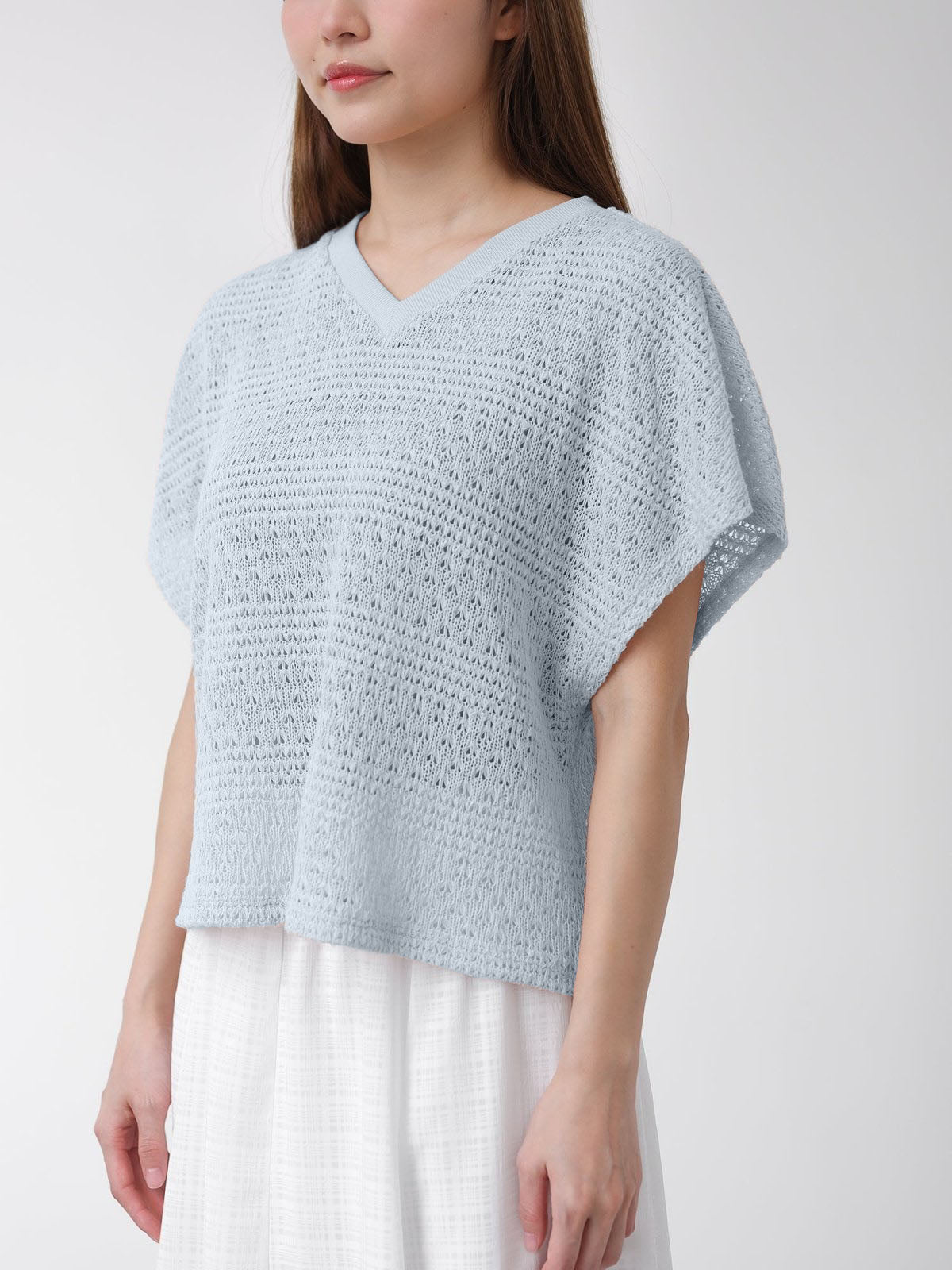 Nola V-neck Crochet Top