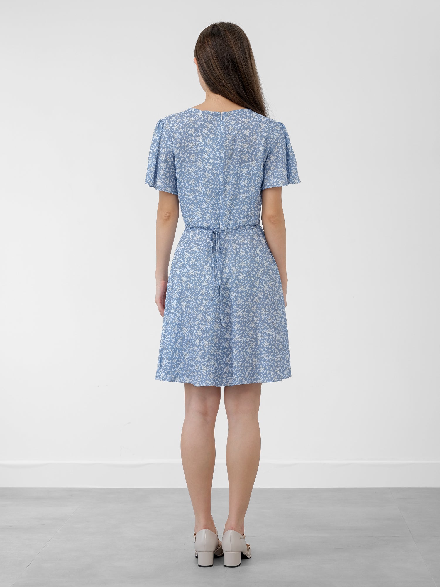 Mariel Floral V-neck Mini Dress*