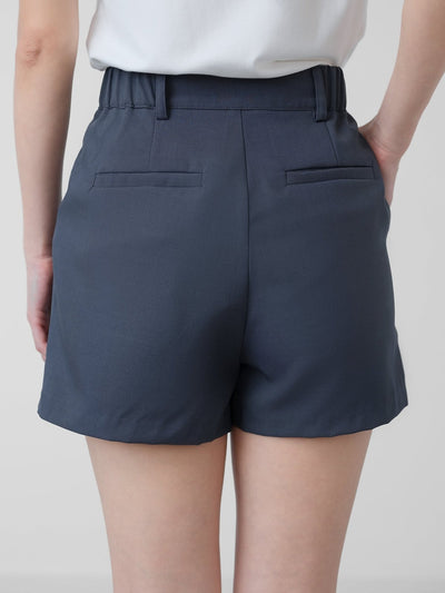 Essential Pleated Shorts - DAG-DD1289-23SteelBlueS - Steel Blue - S - D'zage Designs