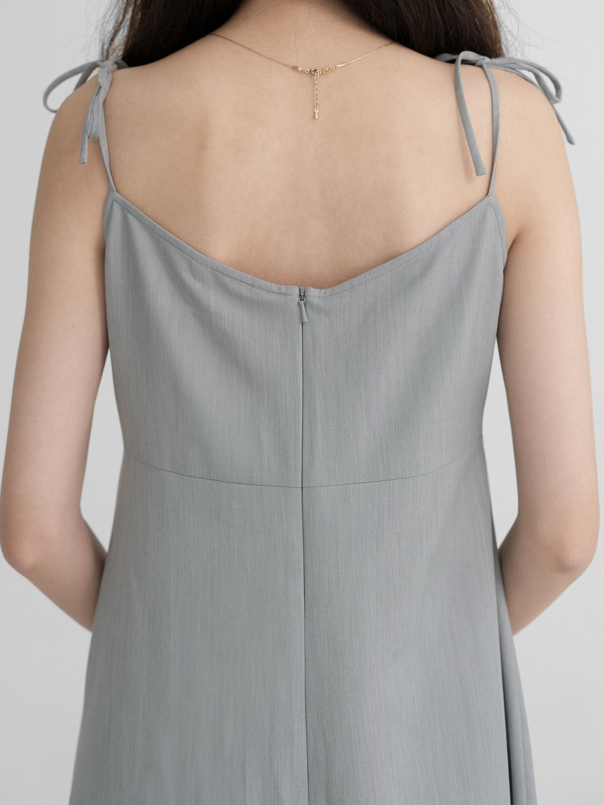 A-line Cami Dress - DAG-DD1402AshGrayS - Ash Gray - S - D'zage Designs