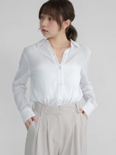 Maia Relaxed Cotton Shirt - DAG-DD1090-23WhiteF - White - F - D'zage Designs