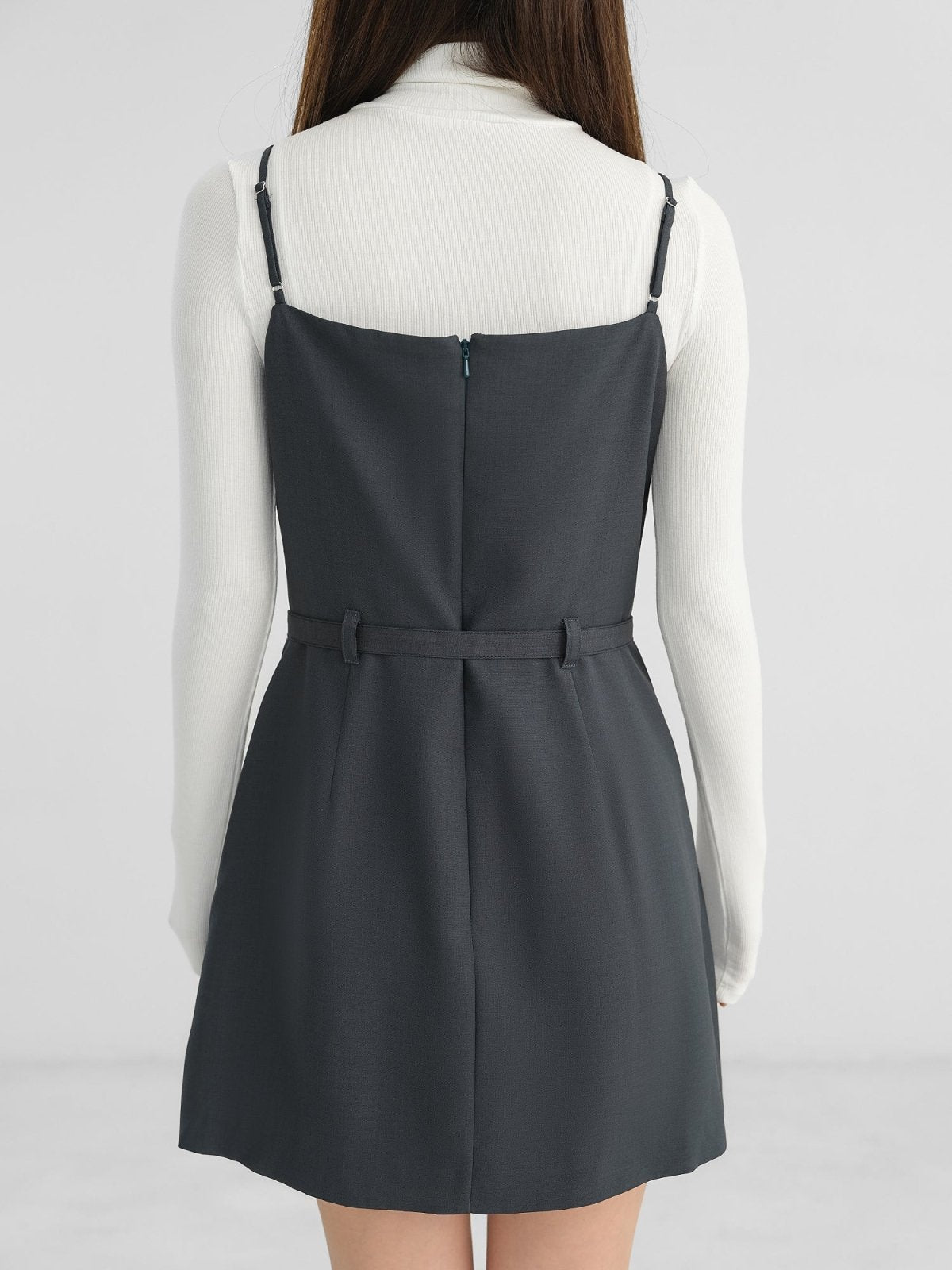 Henna Buckle Mini Dress - DAG-DD1301-23NavyS - Navy Blue - S - D'zage Designs
