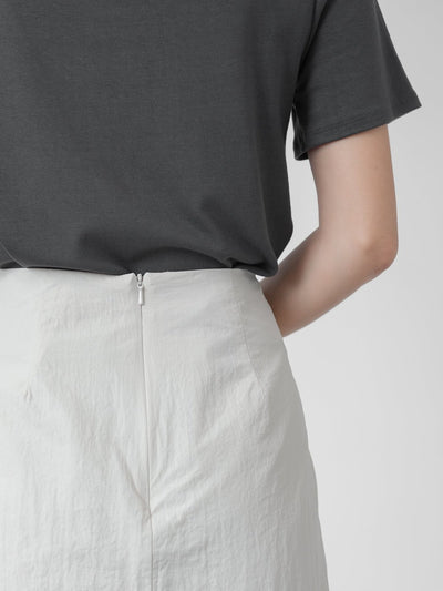 Nylon Mini Skirt - DAG-DD1449AlmondCreamS - Almond Cream - S - D'zage Designs