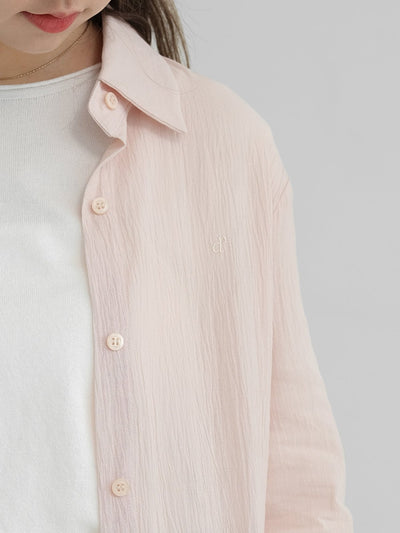 Maia Relaxed Cotton Shirt - DAG-DD1090-23PalePinkF - Pale Pink - F - D'zage Designs