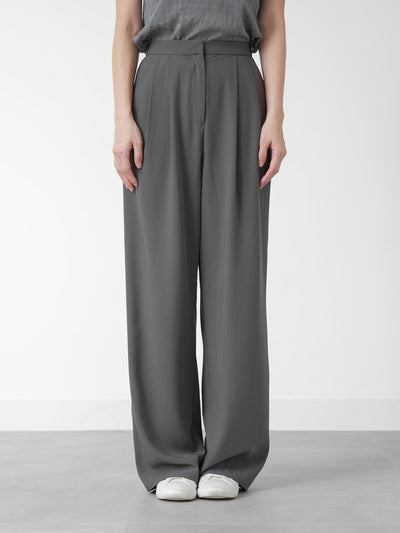 Brooklyn Comfy Wide Leg Trousers (Long/ Short ver.) - DAG-DD0804CharcoalS - Short Ver. (96cm) - Charcoal - S - D'zage Designs