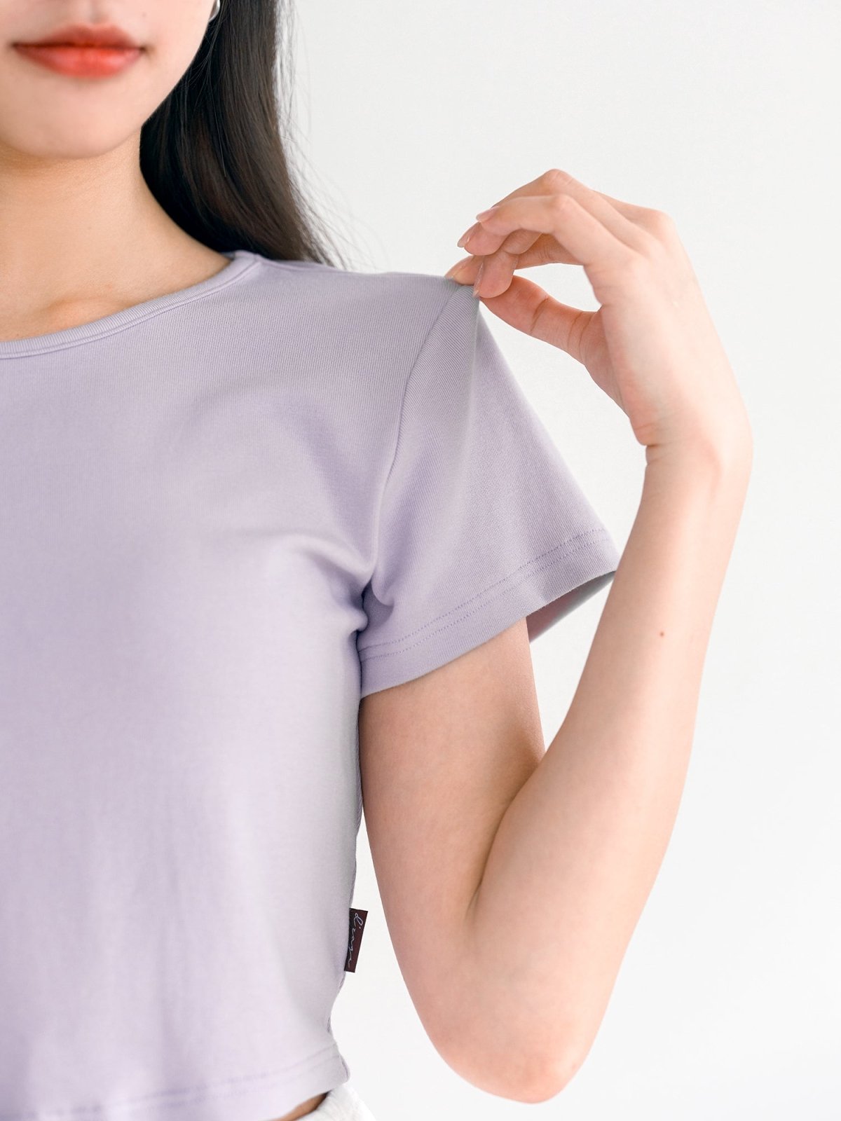 Everyday Stretchy Crop Tee (7 Colours) - DAG-DD0407-23AshPurpleS - Ash Purple - S - D'zage Designs