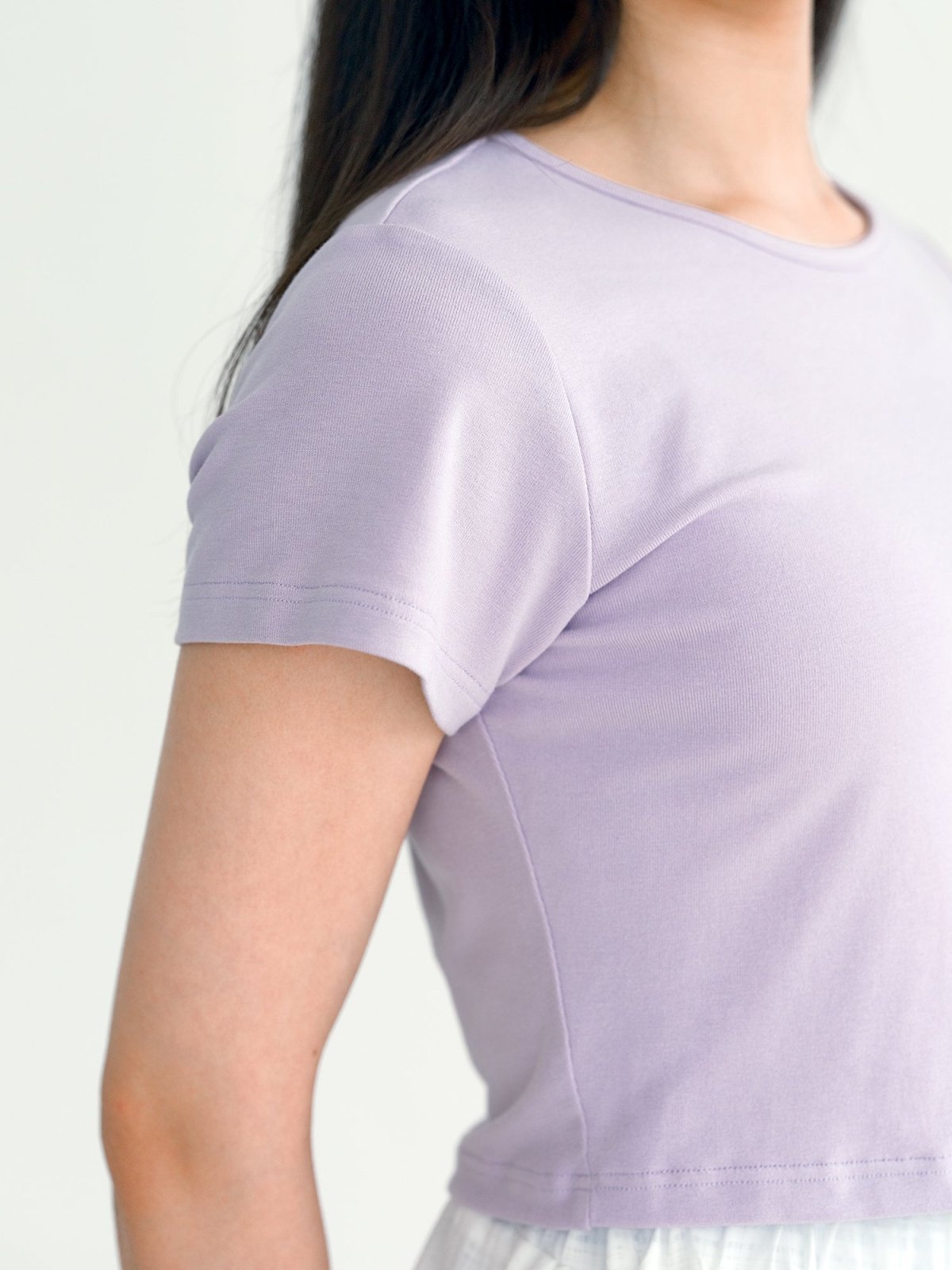 Everyday Stretchy Crop Tee (7 Colours) - DAG-DD0407-23AshPurpleS - Ash Purple - S - D'zage Designs