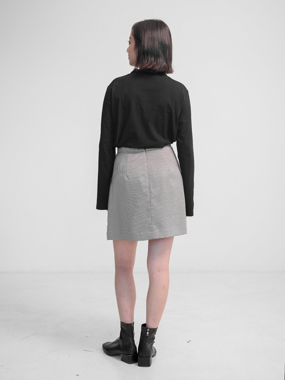 Esther Funnel Neck Long Sleeve Top - DAG-DD1118-23BlackS - Black - S - D'zage Designs