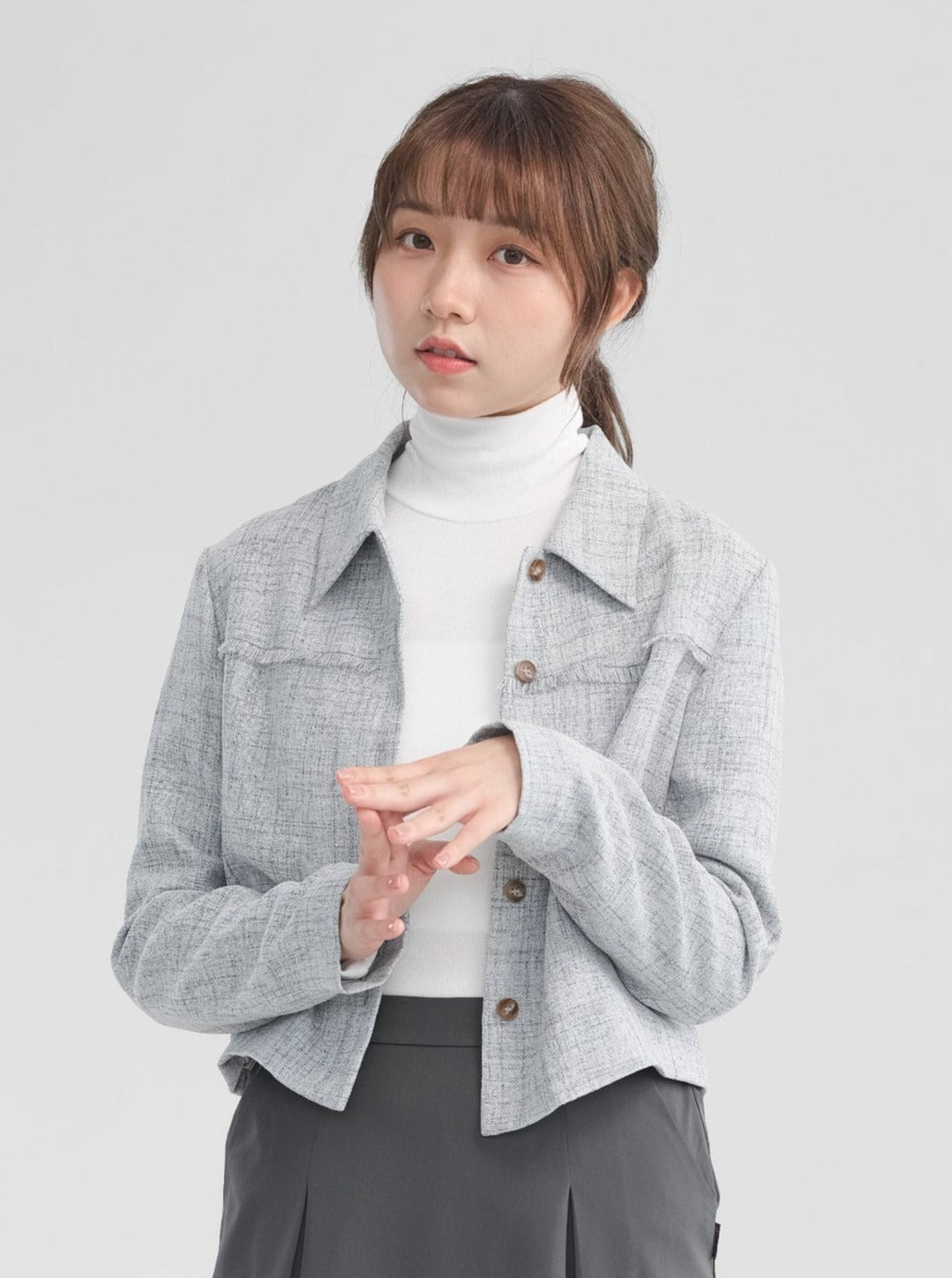 Grace Tweed Fringe Jacket