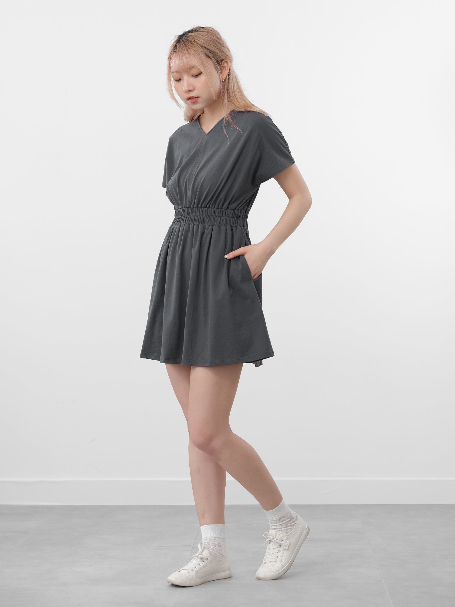 Paige Elastic Waist Mini Dress