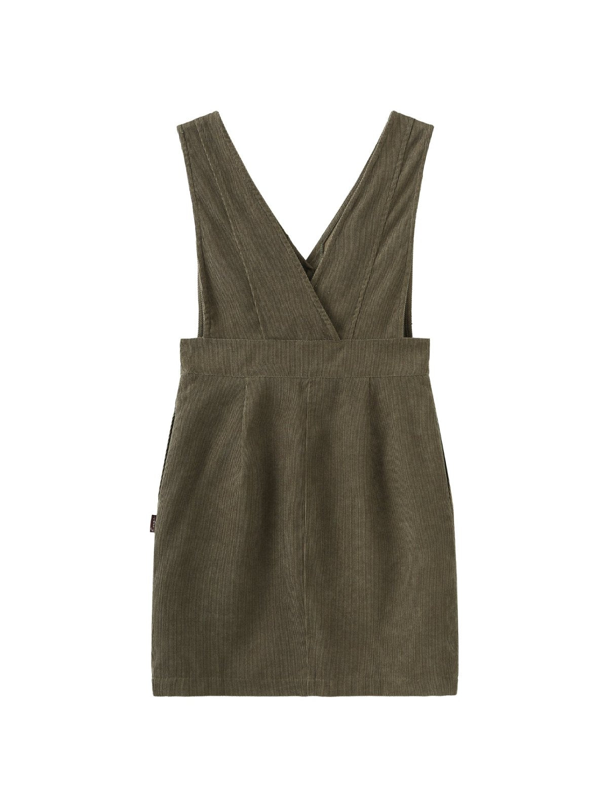 Marie Corduroy Buttoned Mini Dress - DAG-DD0072-22MatchaS - Olive Green - S - D'zage Designs