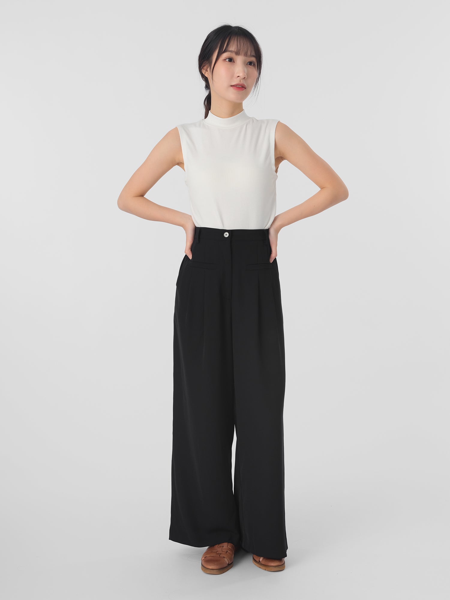 Odette Pleated Wide Leg Pants