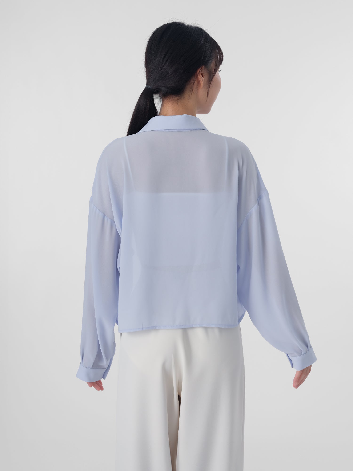 Lucienne 短身雪紡襯衫