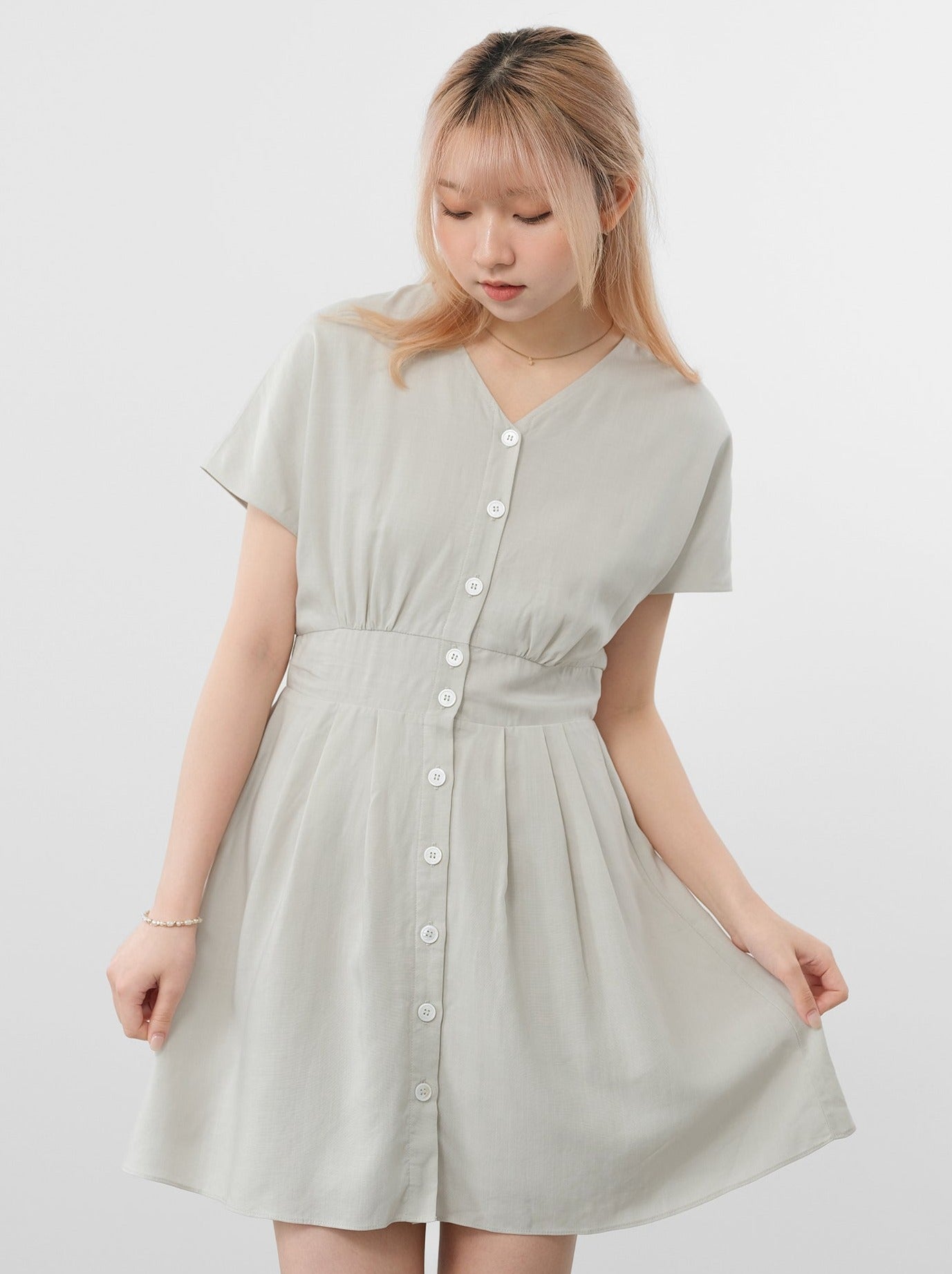 Claire Buttoned Mini Dress