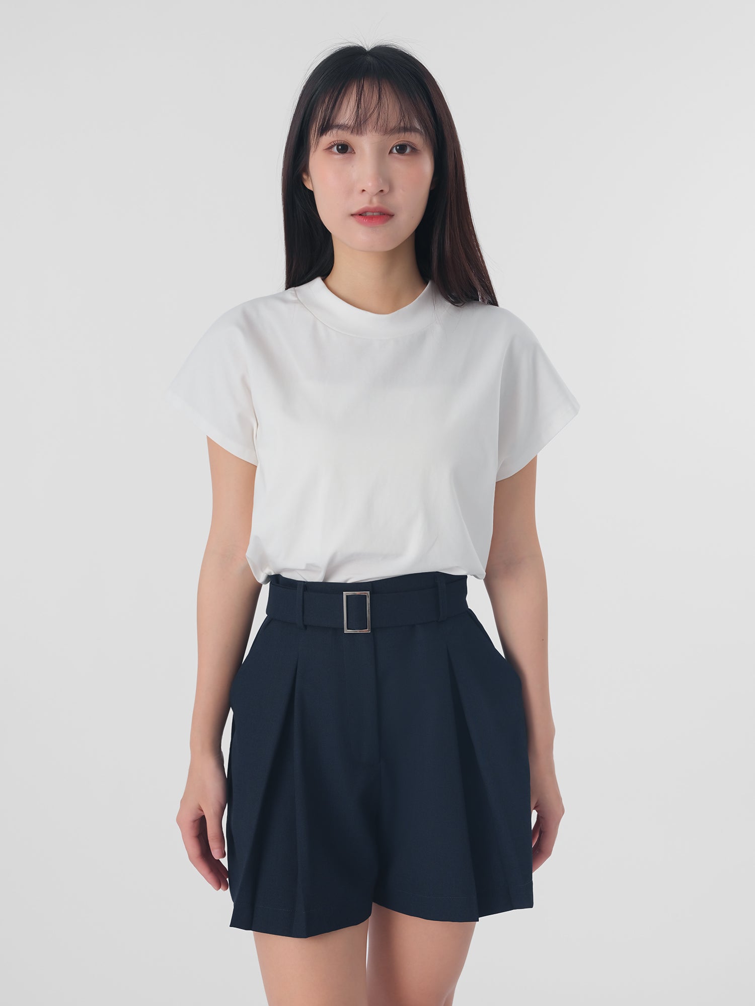 Raina Box Pleated Shorts