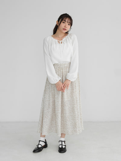 Athena Floral Side Slit Skirt