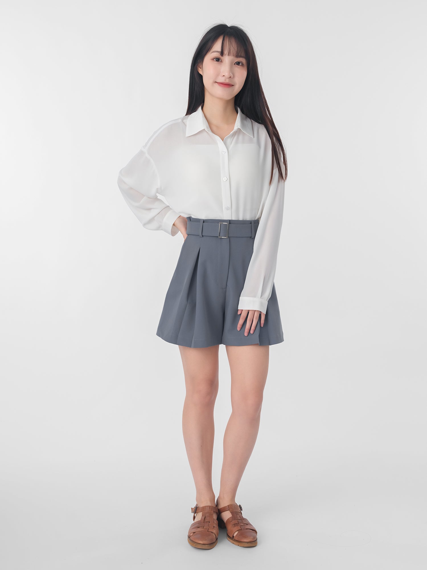Lucienne 短身雪紡襯衫