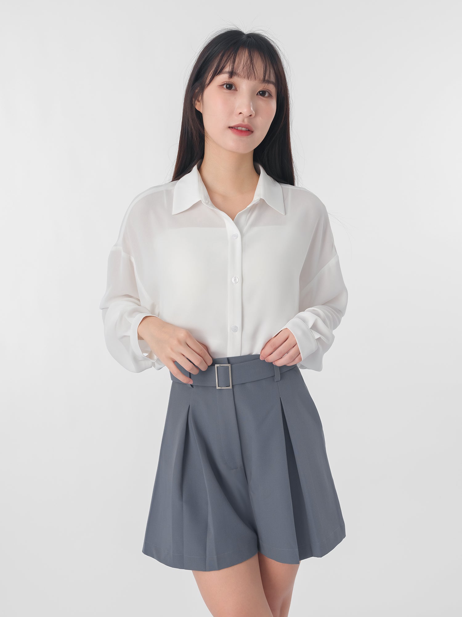 Lucienne 短身雪紡襯衫