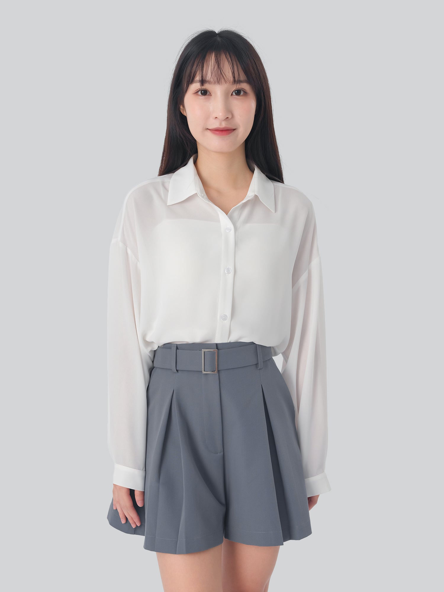 Lucienne 短身雪紡襯衫