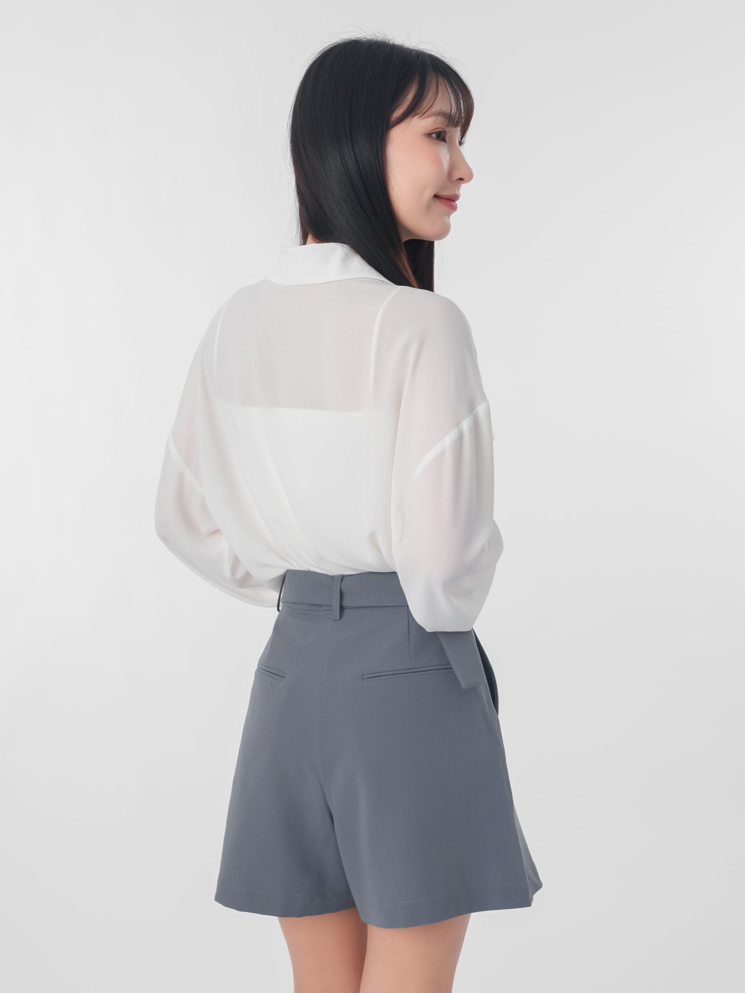 Lucienne 短身雪紡襯衫