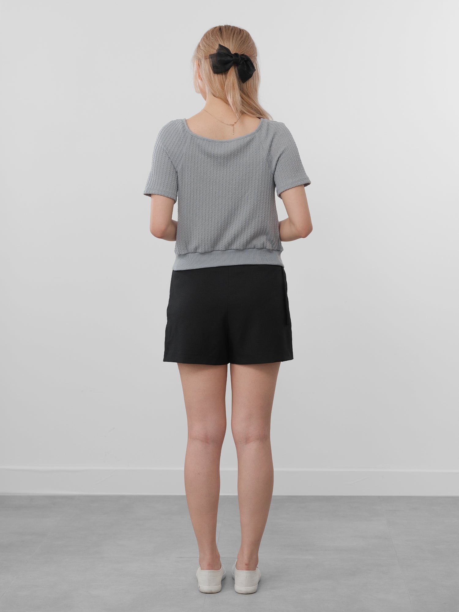 Winry Square Neck Cable-Knit Top