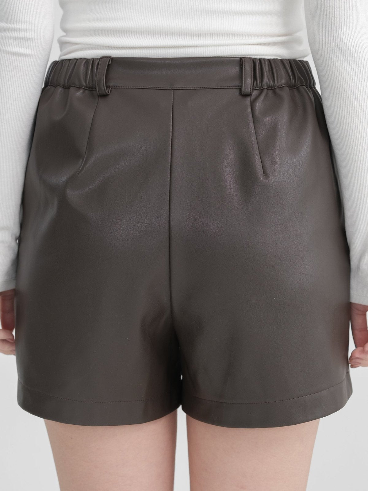 Leanna Leather Shorts - DAG-DD1292-23BrownieS - Brownie - S - D'zage Designs