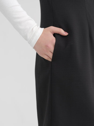 Finley Slim Fit Tweed Dress - DAG-DD1319-23BlackS - Black - S - D'zage Designs