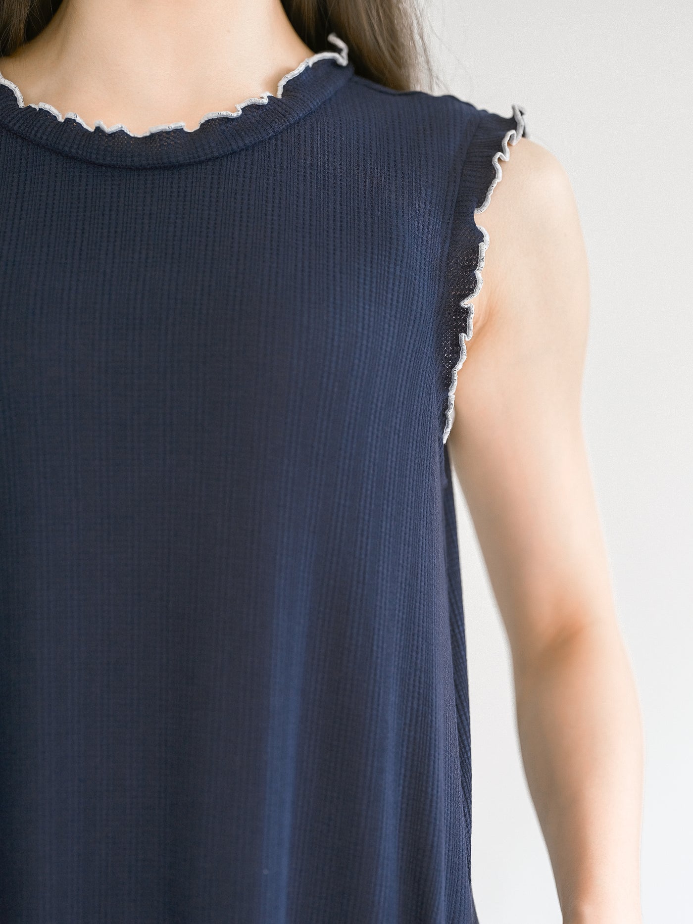 Sonya Sleeveless Ruffle Midi Dress