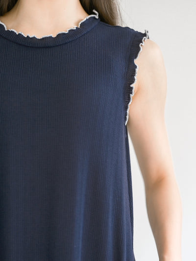 Sonya Sleeveless Ruffle Midi Dress