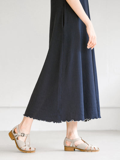 Sonya Sleeveless Ruffle Midi Dress