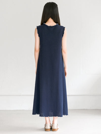 Sonya Sleeveless Ruffle Midi Dress