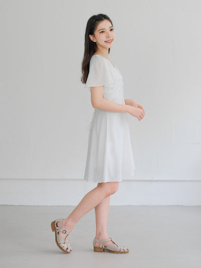 Seirra Check Mini Dress - DAG-DD0201-23IvoryPlaidS - Mochi Ivory - S - D'zage Designs