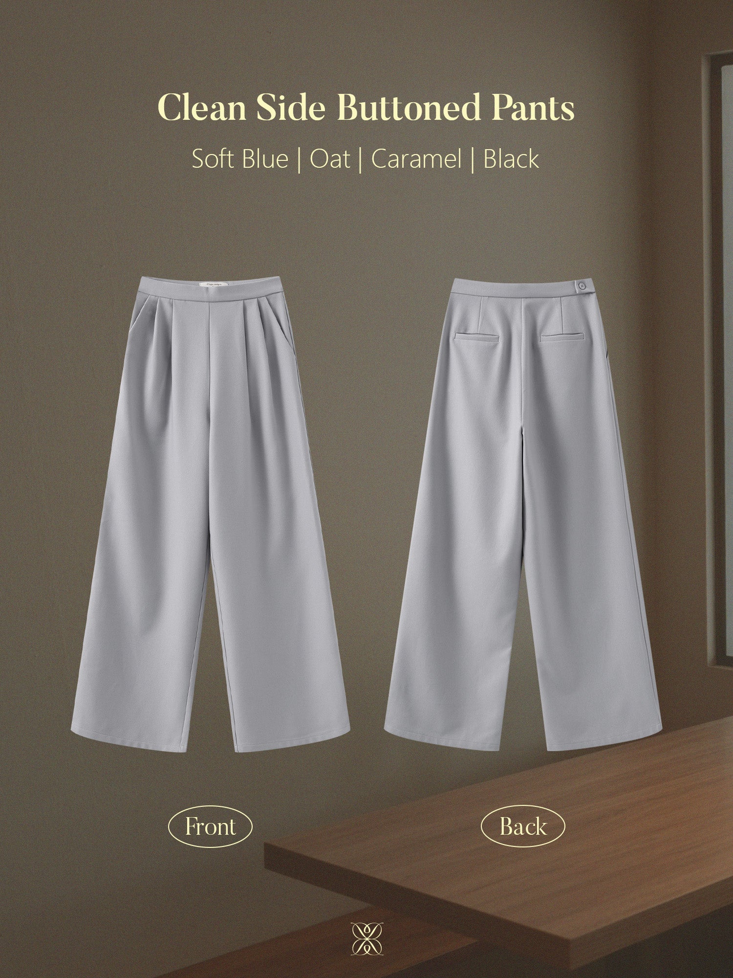 Clean Side Buttoned Pants