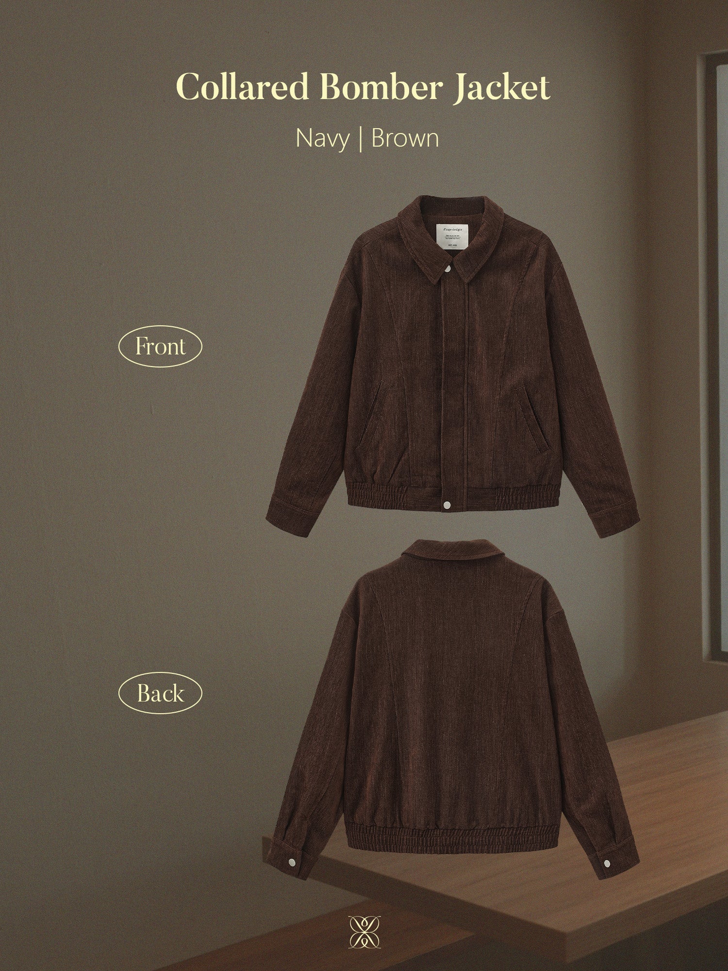 混紗磨毛拉鍊外套