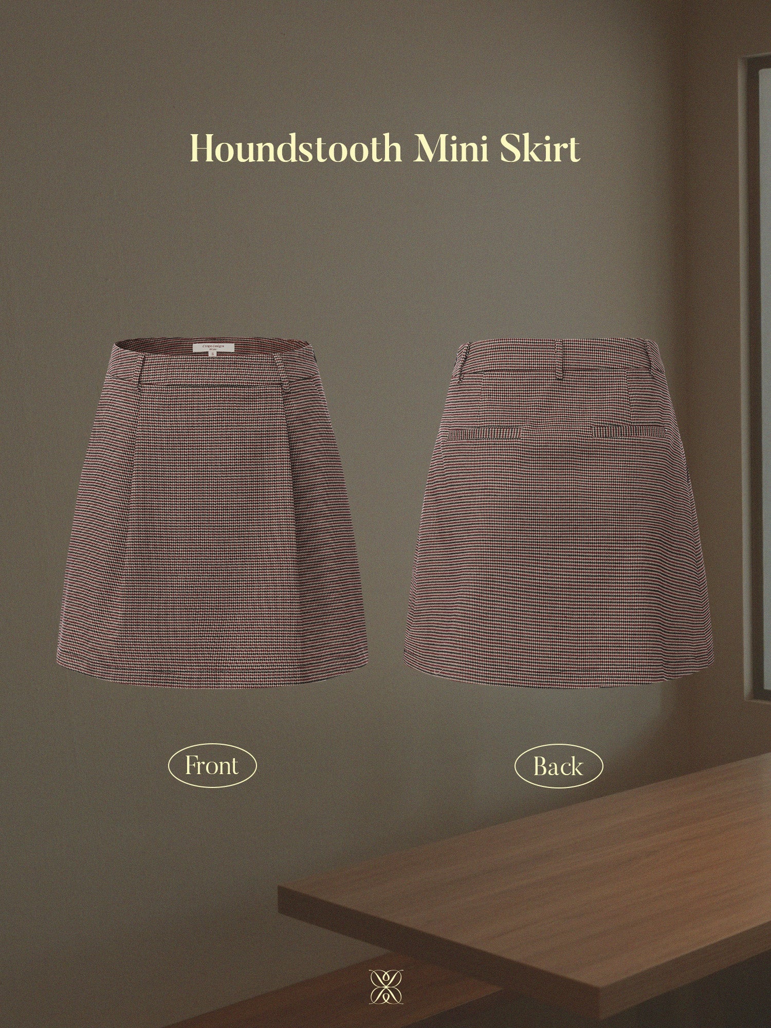Houndstooth Mini Skirt