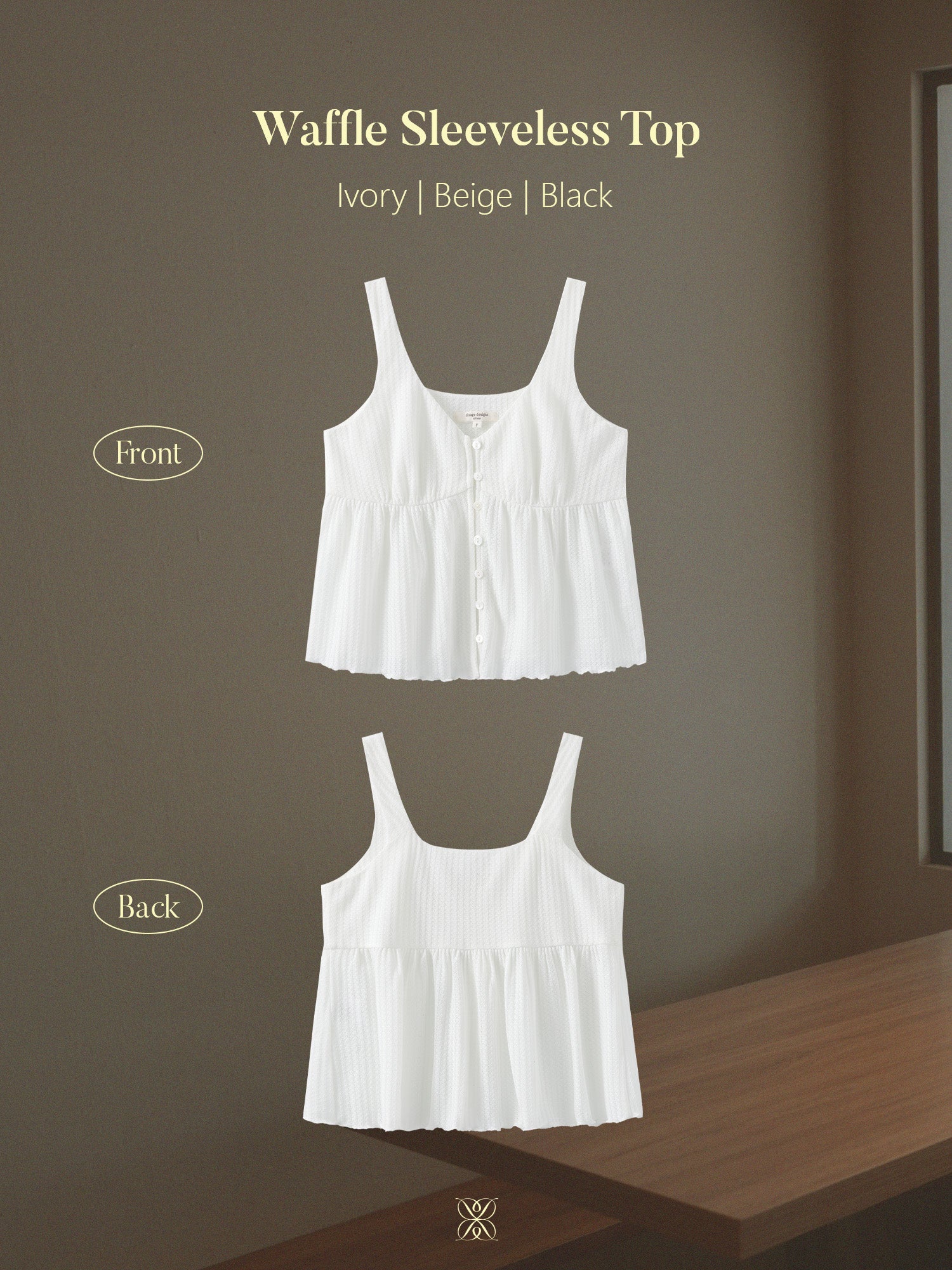 Waffle Sleeveless Top