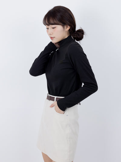Merla Embroidered Funnel Neck Top