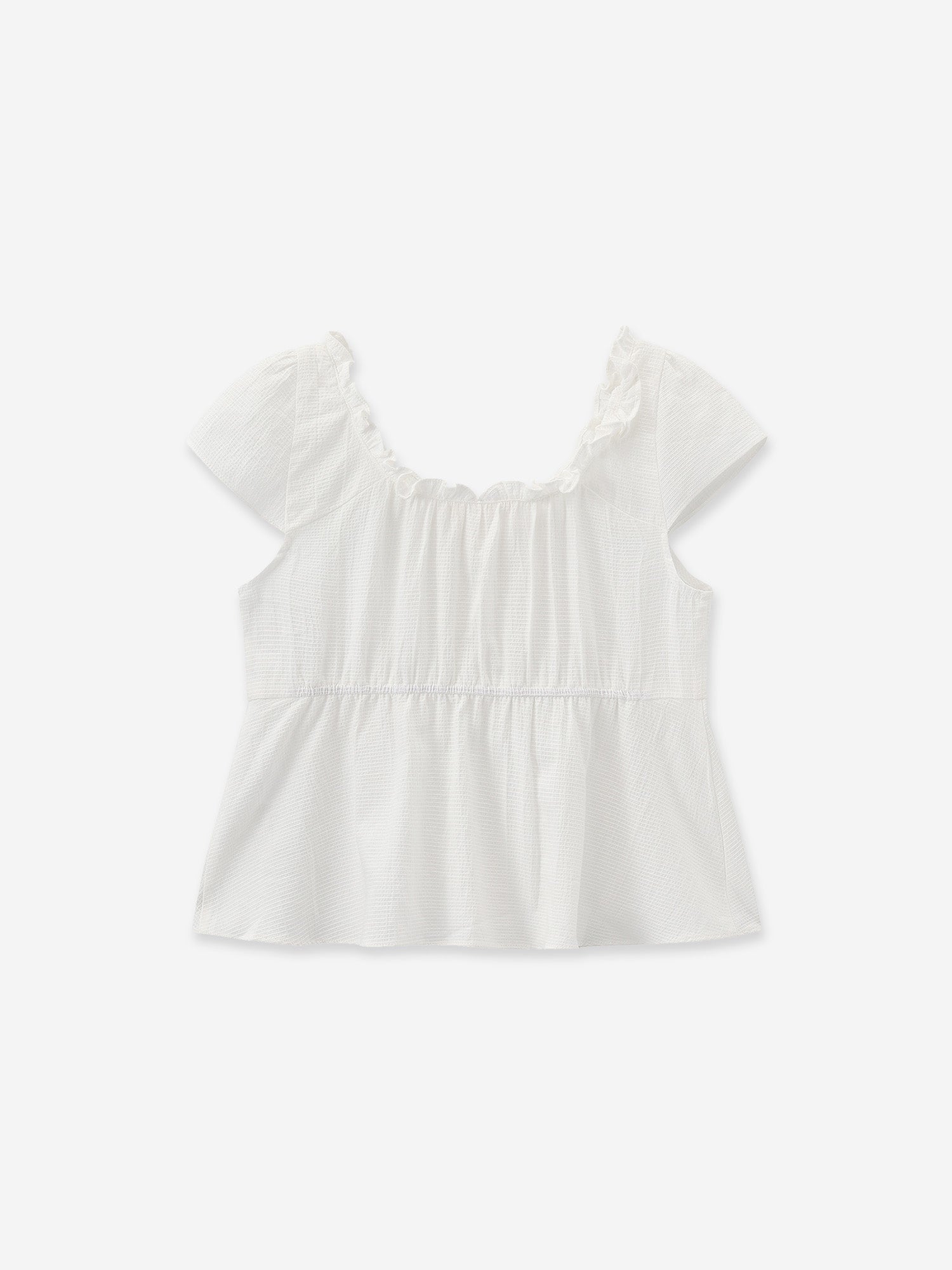 Ruffled Tie-Neck Top