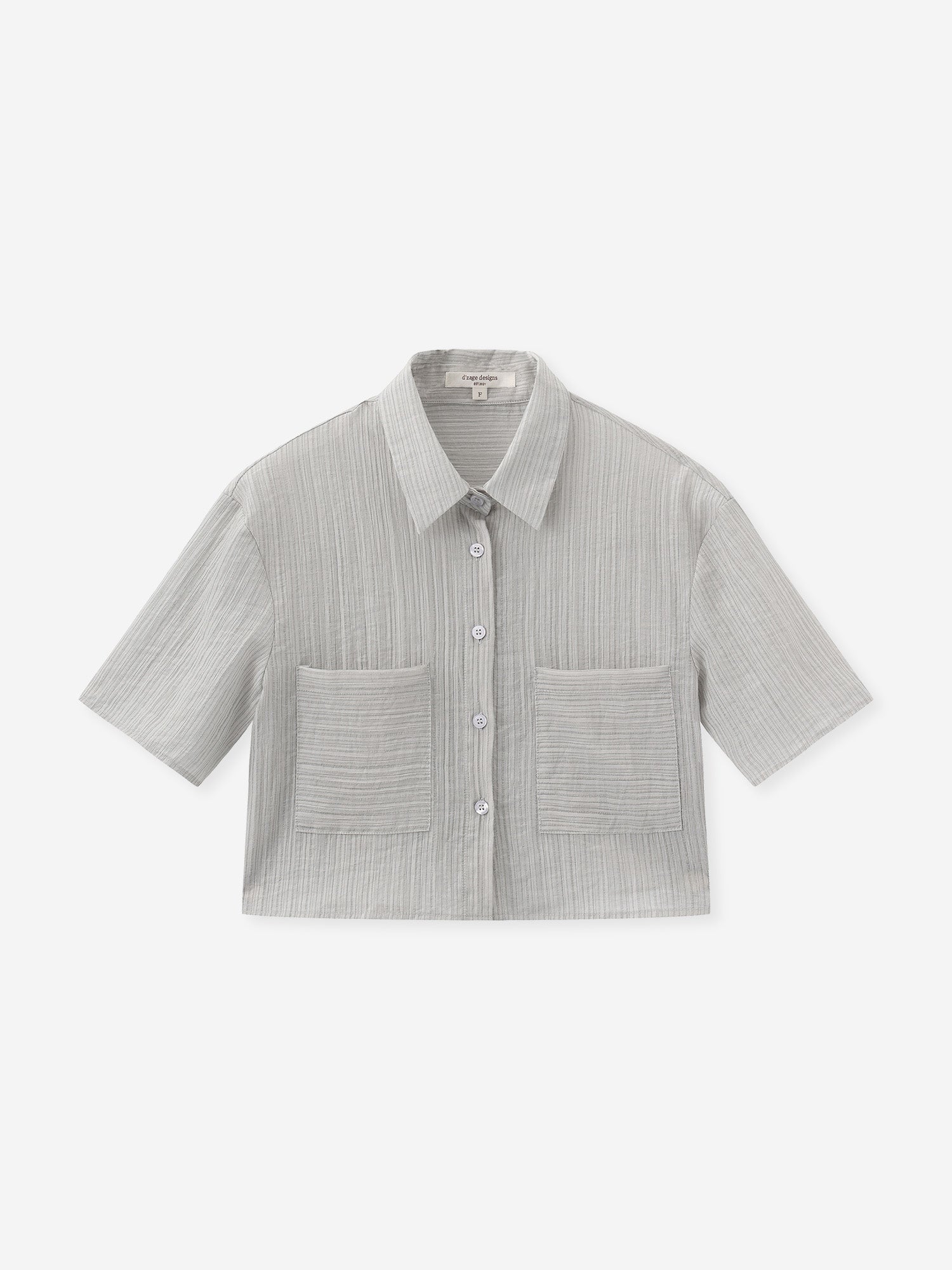 Cropped Pocket Stripe Shirt