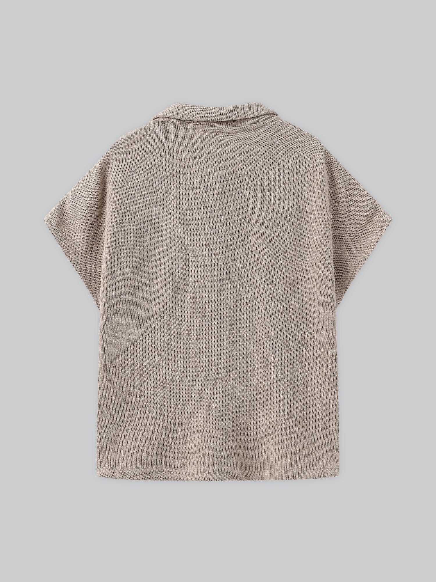 Flair Collared Knit Top